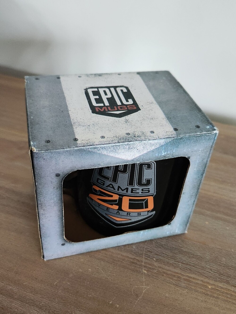 NEW Epic Games 20 Years Anniversary Coffee Mug 2011 Black Gamer Promo Boxed Rare - Picture 3 of 14